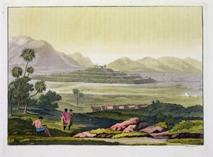 Teocalli, det stora templet i Tenochtitlan, Mexiko, aztekiskt (litografi)